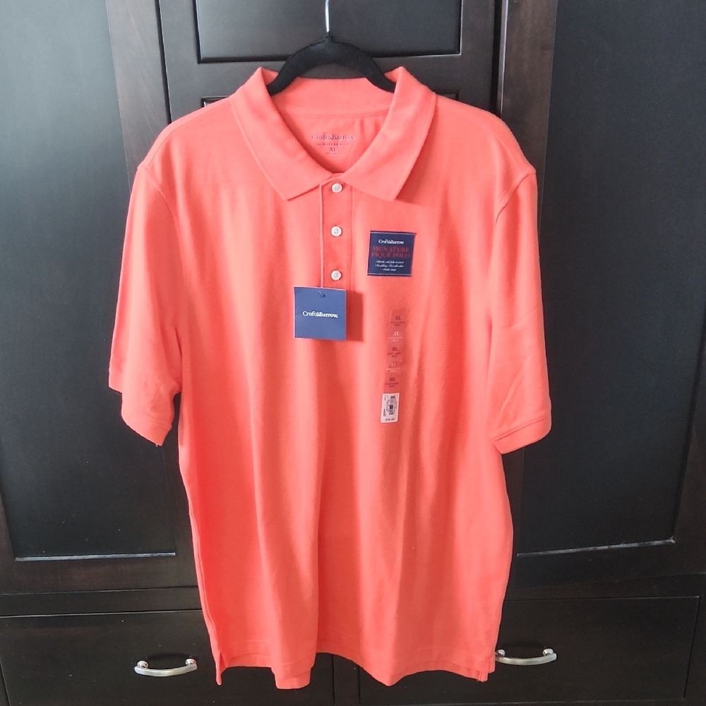 Croft & Barrow Men's Polo Shirt in Bright Coral